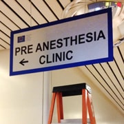 clinic directional sign